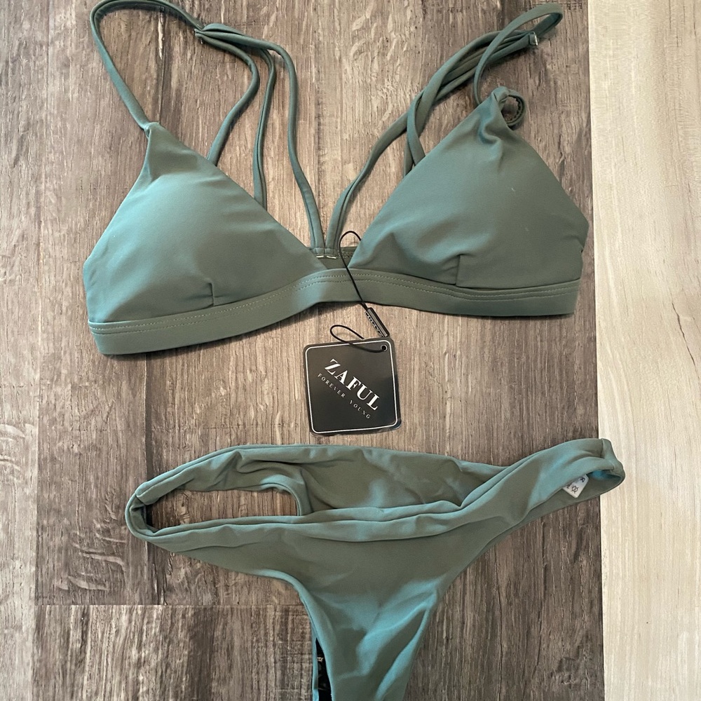 Zaful Army Green Bikini